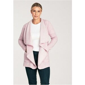 Cardigan dama - M1043 - roz - lana - maneci lungi imagine