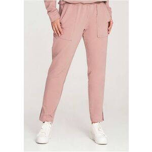 Pantaloni dama - M1035 - roz inchis - bumbac/elastan imagine