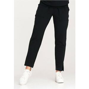 Pantaloni dama negri - bumbac - elastan - cu buzunare - imagine