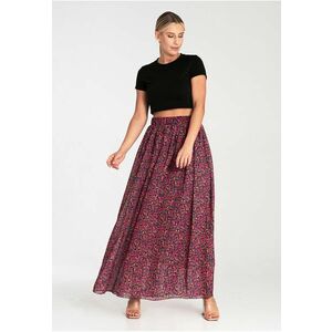 Fusta maxi model M956 - multicolor - material textil - design floral - imagine