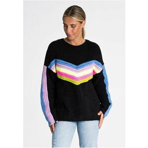 Pulover gros dama negru - calduros - din acril si lana - imagine