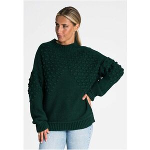 Pulover dama oversize lejer verde - imagine