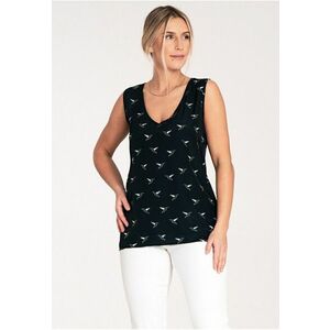 Bluza dama - Fara maneci - Poliester - Bleumarin imagine