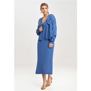 Rochie dama M997 - acril - bumbac - albastru - imagine