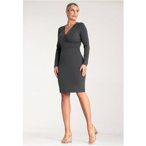 Rochie mulata eleganta - simpla - gri - viscoza imagine