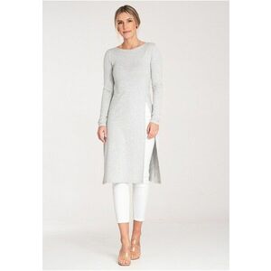 Bluza lunga dama - Viscoza/Elastan - Gri imagine