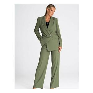 Sacou dama elegant - maneci lungi - captusit - verde - poliester - imagine