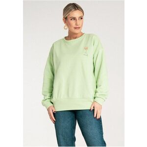 Bluza de trening dama verde - broderie - bumbac/poliester - imagine