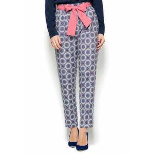 Pantaloni dama model 55 - poliester - eleganti - cu fermoar - multicolor - imagine