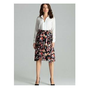 Fusta midi plisata - model floral - poliester imagine