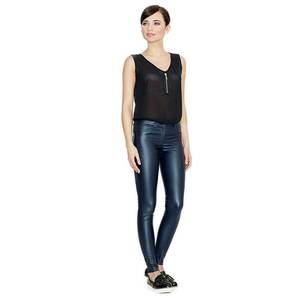 Pantaloni eleganti de dama - Ylva - albastra inchis imagine