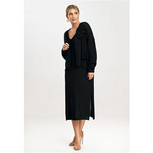 Rochie dama M997 - acril - bumbac - negru - imagine