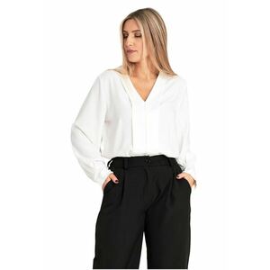 Camasa dama satin - alb - croiala moderna - confortabila - poliester - imagine