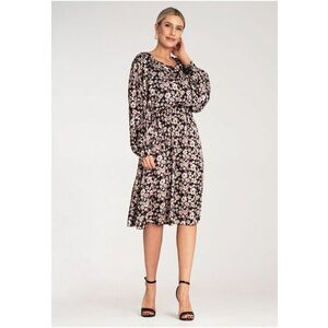 Rochie florala - multicolor - poliester-elastan - imagine
