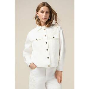 Vesta din denim cu broderie imagine