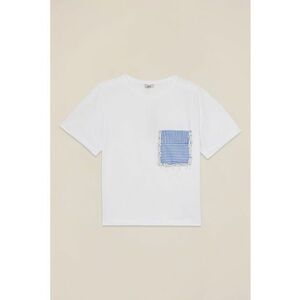 Tricou de bumbac cu buzunar pe piept imagine