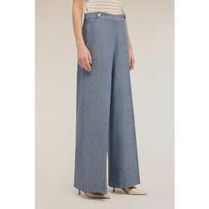 Pantaloni din amestec de in cu croiala ampla imagine