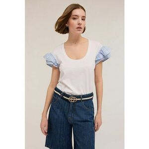 Tricou cu maneci cu volane imagine
