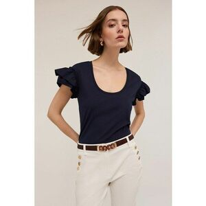 Tricou cu maneci cu volane imagine