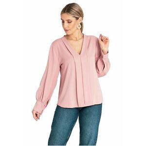 Bluza din poliester - roz - detalii elegante - material moale - pentru femei - imagine