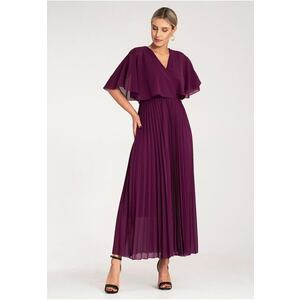 Rochie - violet - eleganta - din poliester - imagine