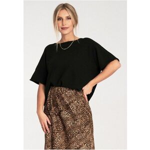 Pulover dama - negru - largi - fabricat din material de calitate - imagine