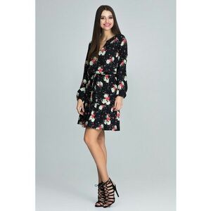 Rochie scurta boho - florala - cu maneci bufante - multicolor - poliester - imagine