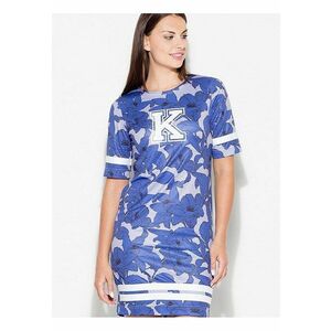 Rochie sportiva decolteu minimal - albastra - poliester 100% - imagine