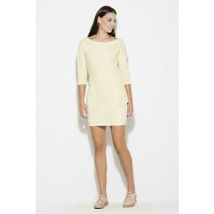 Rochie K181 - galben - bumbac - imagine