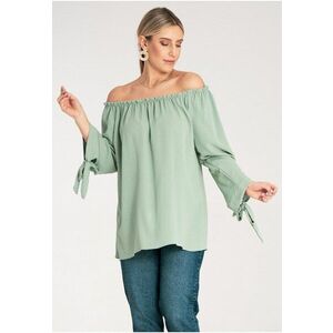 Bluza Boho dama - Poliester/Elastan - Verde - imagine