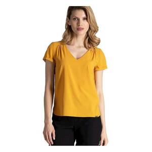 Tricou dama - decolteu in V - maneci scurte - elastan/poliester imagine