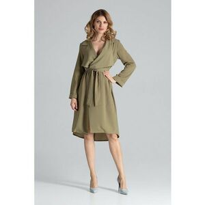 Rochie M464 - maneci lungi - verde - poliester imagine