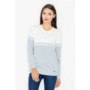 Bluza dama - Bumbac/Elastan - Gri/Ecru - imagine