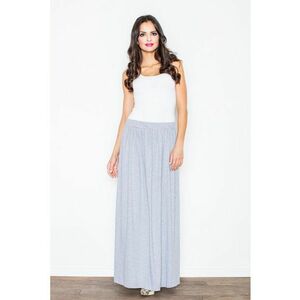 Fusta maxi eleganta - gri - bumbac - pentru vara imagine