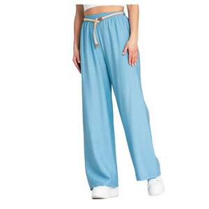 Pantaloni dama albastri - viscoza - model de vara - imagine