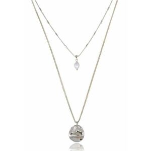 Colier elegant cu perla si moneda imagine