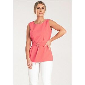 Bluza eleganta pentru dama cu catarama - poliester/viscoza - roz - imagine