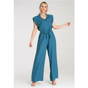 Salopeta dama - eleganta - albastra - material formal - imagine