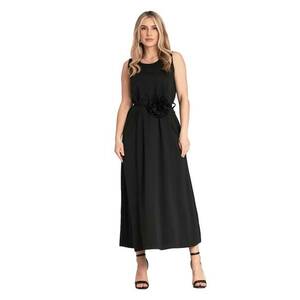 Rochie neagra - fara maneci - material de calitate superioara - viscoza/poliester/spandex - imagine