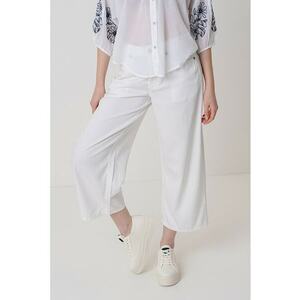 Pantaloni crop cu croiala ampla imagine