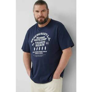Big Sizes Tricou barbati big sizes din bumbac cu imprimeu text imagine