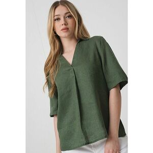 Bluza de in cu decolteu in V imagine