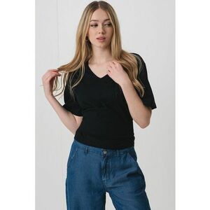 Tricou uni cu decolteu in V imagine