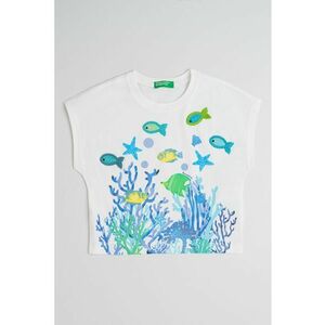 Tricou de bumbac cu detalii crosetate imagine