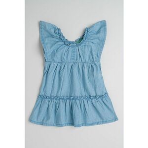 Rochie stratificata din material chambray imagine