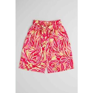 Pantaloni cu imprimeu si cordon in talie imagine