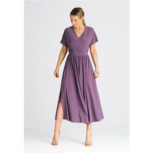 Rochie midi M935 - poliester/elastan - mov - imagine