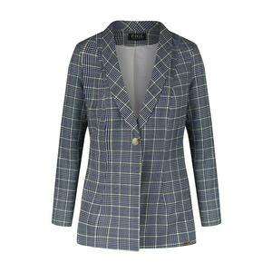 Sacou dama gri in carouri - model M711 - poliester - imagine