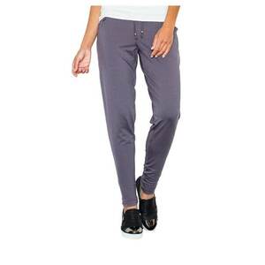 Pantaloni dama M280 - gri - legati in talie - elastici - din viscoza/elastan - imagine