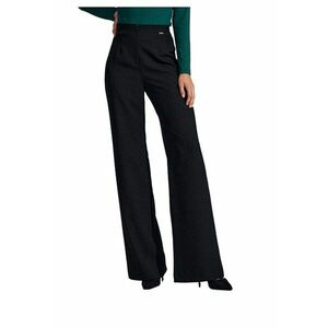 Pantaloni dama negru - talie inalta - poliester - imagine